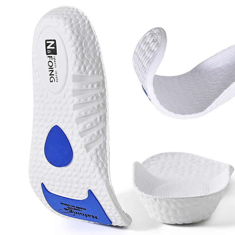 Sports Insoles - Elastic Running Insoles with Arch Support, Shock Absorption, Deodorizing, and Breathable Features