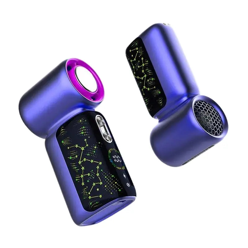 Portable Handheld Cooling Fan - 2026 Starry Sky Soccer Design, 100-Speed Turbo Mode, USB Rechargeable, Compact Cordless with Built-In Battery, Ideal for Outdoor and Office Use