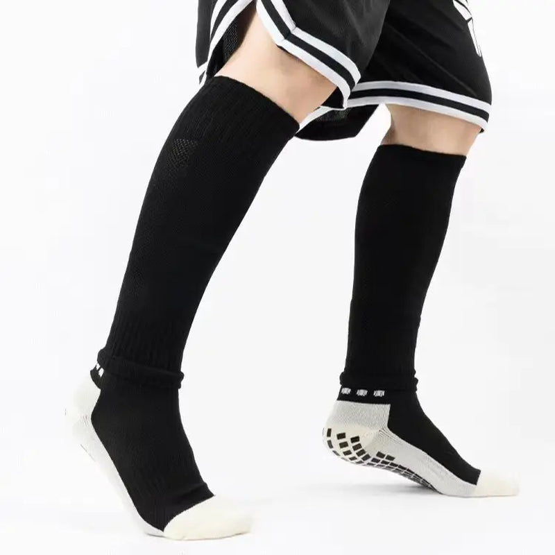 Men's Athletic Knee Socks - 3 Pairs, Breathable Moisture-Wicking Leg Sleeves for Soccer and Cycling, Beige