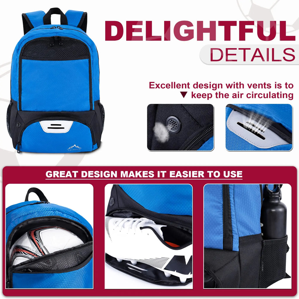 Ultimate Himal Outdoors Sports Backpack - Perfect for Soccer, Football, Volleyball & More with Separate Cleat Compartment