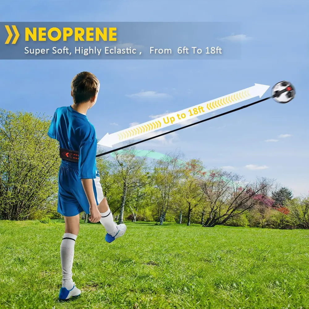 Multi-Sport Training Aid for Soccer, Volleyball, and Rugby - Adjustable Waist Belt for Solo Practice and Skill Development for All Ages