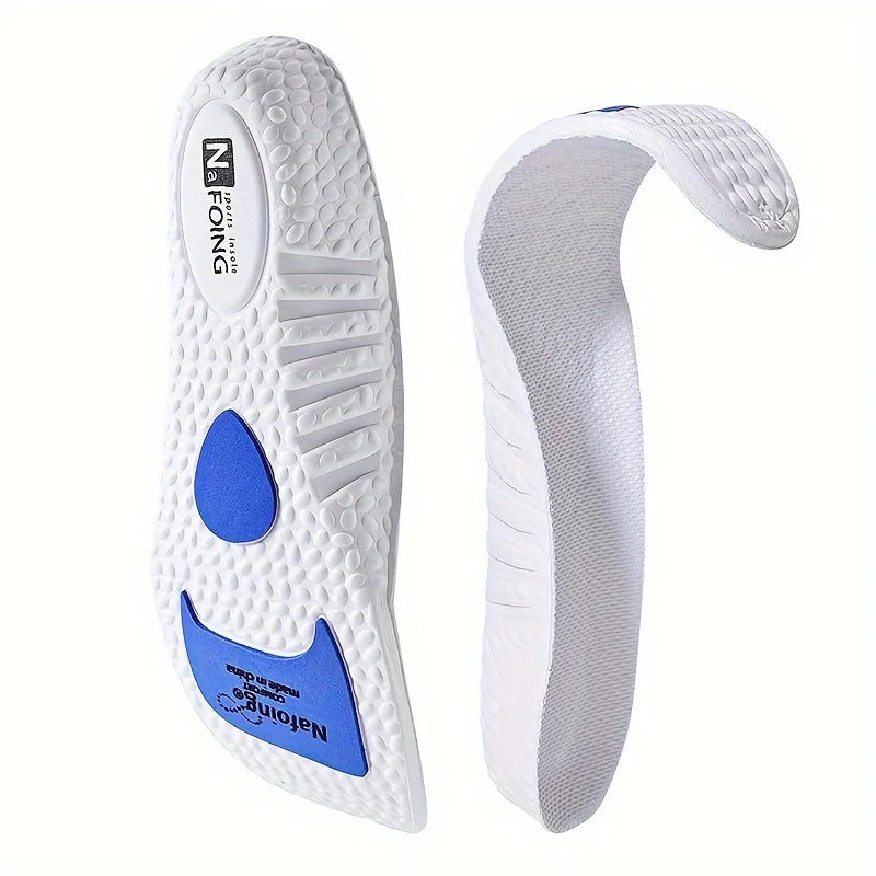 Sports Insoles - Elastic Running Insoles with Arch Support, Shock Absorption, Deodorizing, and Breathable Features