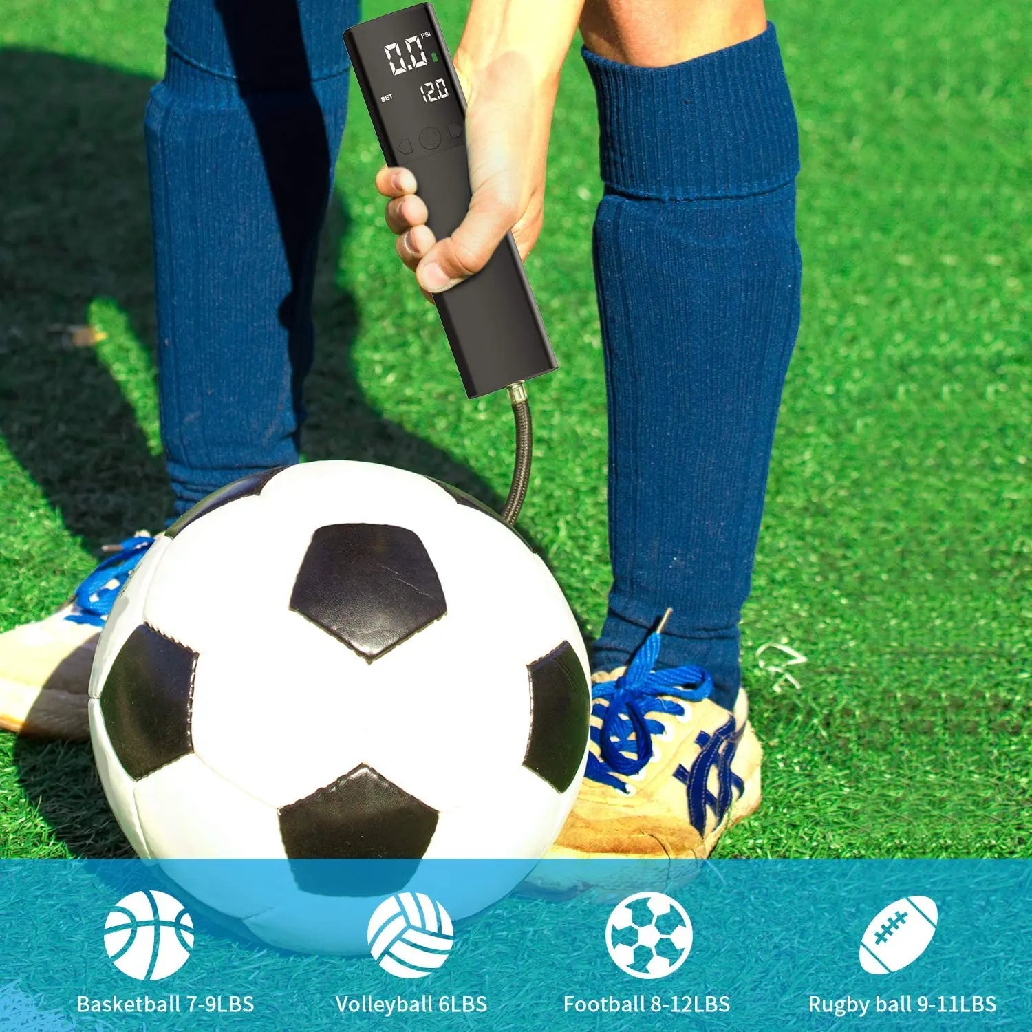 Pumteck Electric Ball Pump for Sports Balls With PSI Measure